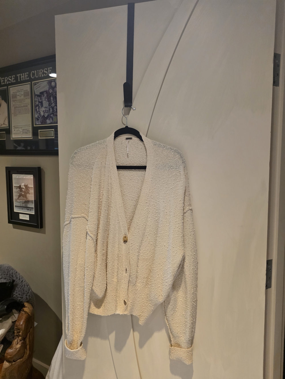 Freepeople Cream Button-Front Women’s Cardigan Sweater